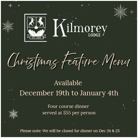 Kilmorey Lodge - Holiday Feature Menu 2025.